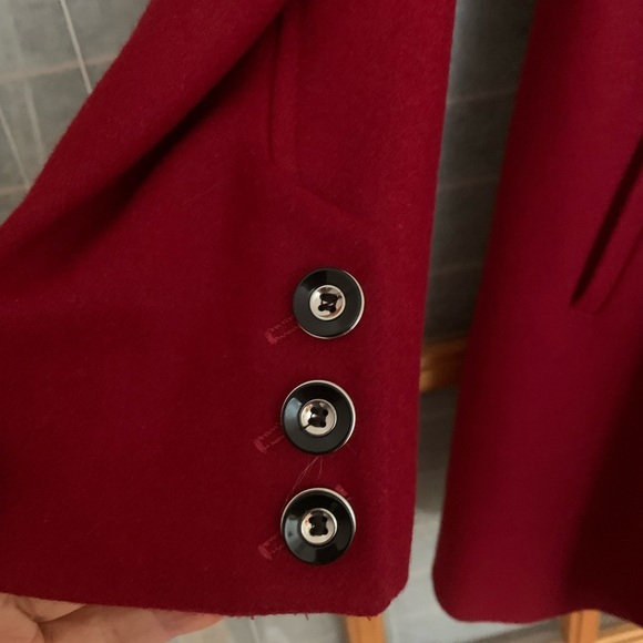 Via Spiga red wool new flare coat - Picture 5 of 6